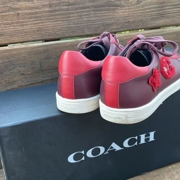 Coach Leather Sneakers Sz 8.5 - Picture 3 of 8